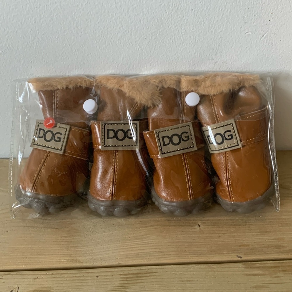 NWT ZEKOO Dog Shoes Australie coffee light brown